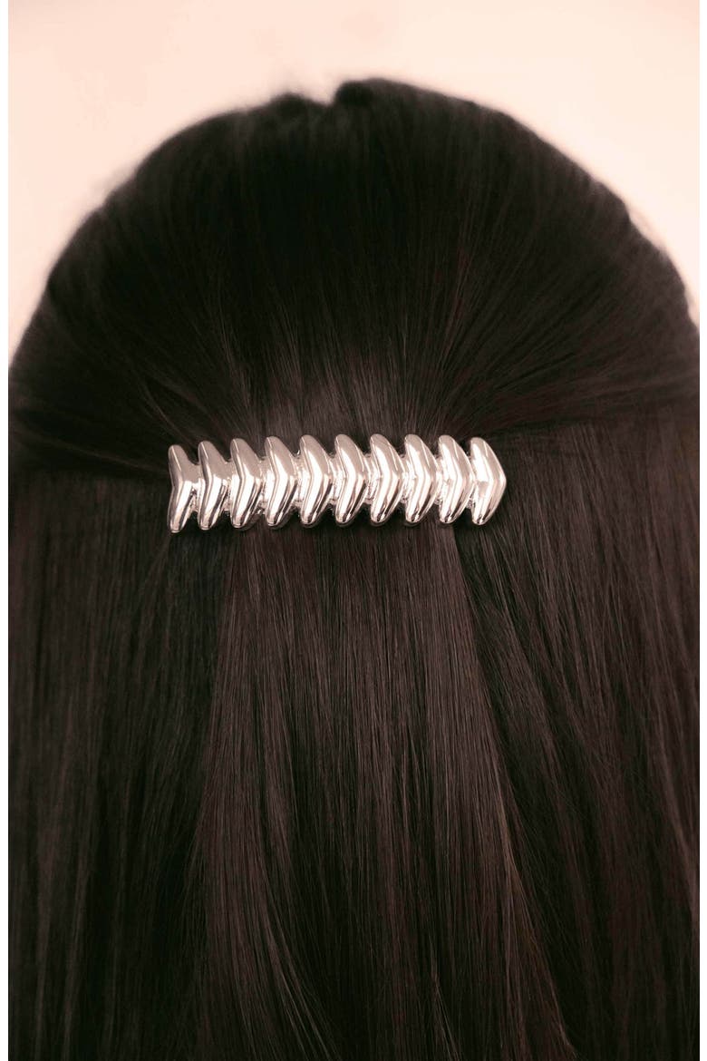 Moderna Barrette, Alternate, color, SILVER