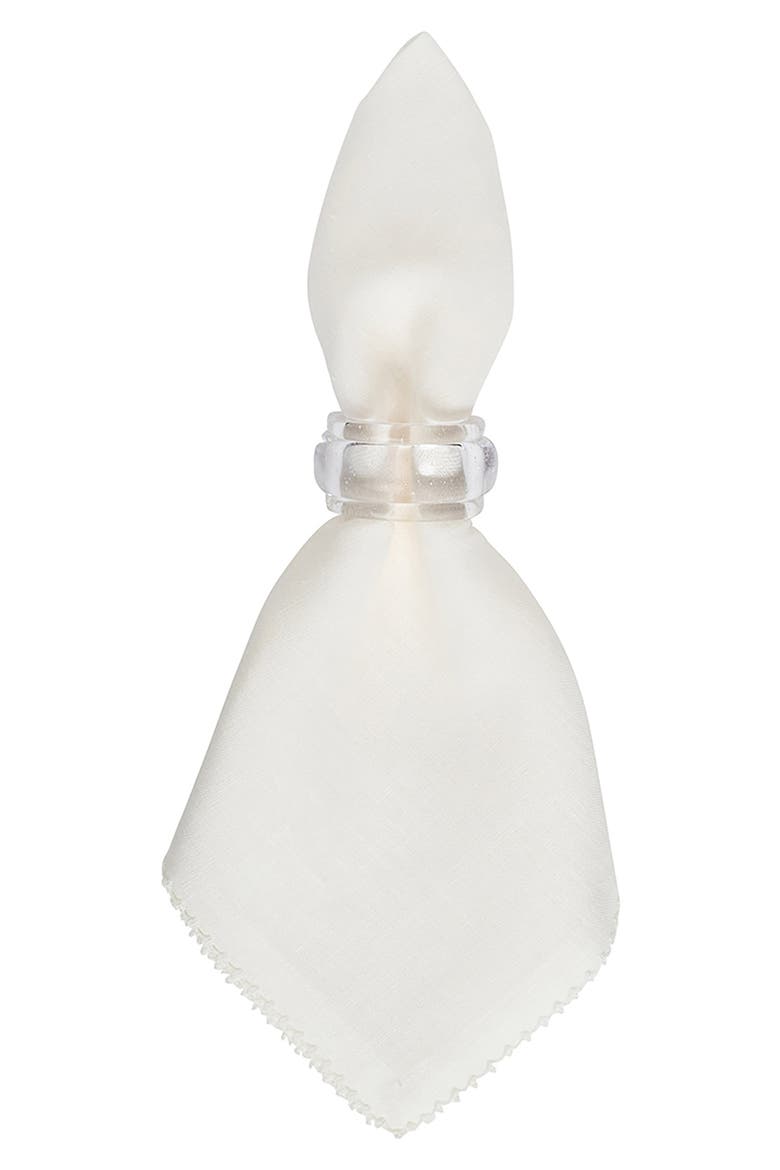Provence Set of 4 Napkin Rings, Alternate, color, CLEAR
