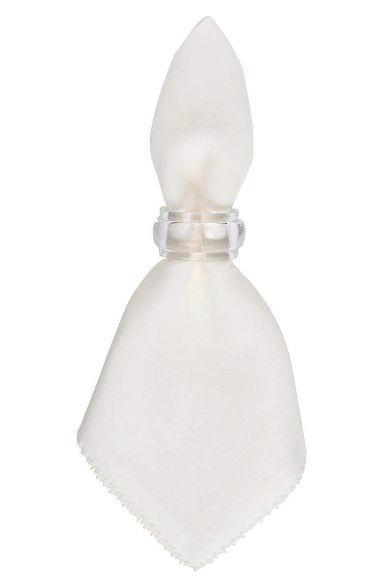 Juliska Provence Set of 4 Napkin Rings, Alternate, color, Clear