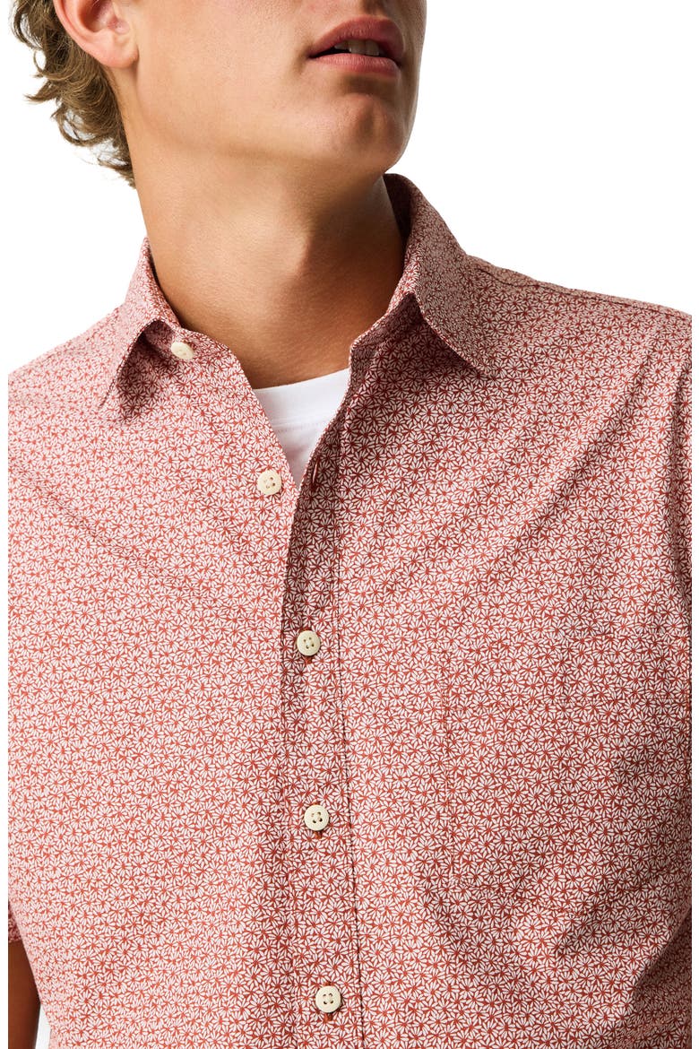 Collingwood Button-Up Cotton Shirt, Alternate, color, BURNT ORANGE