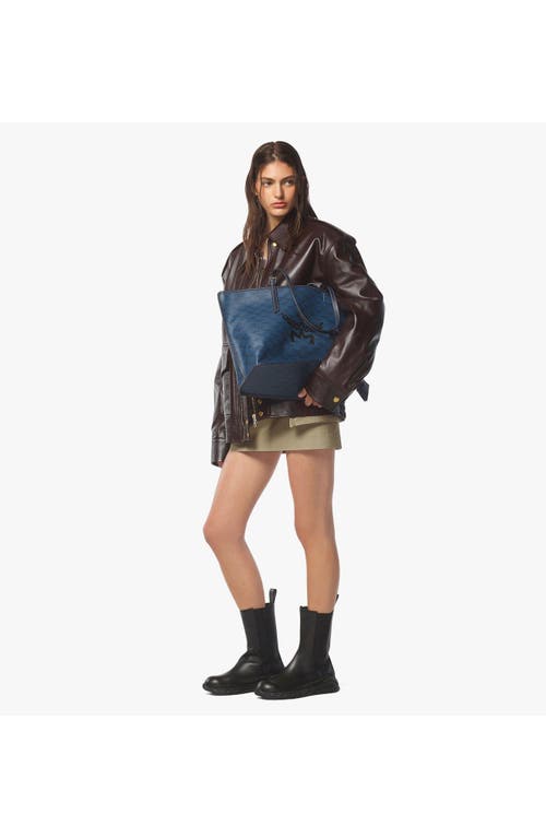 Mcm Himmel Shopper In Navy Blazer