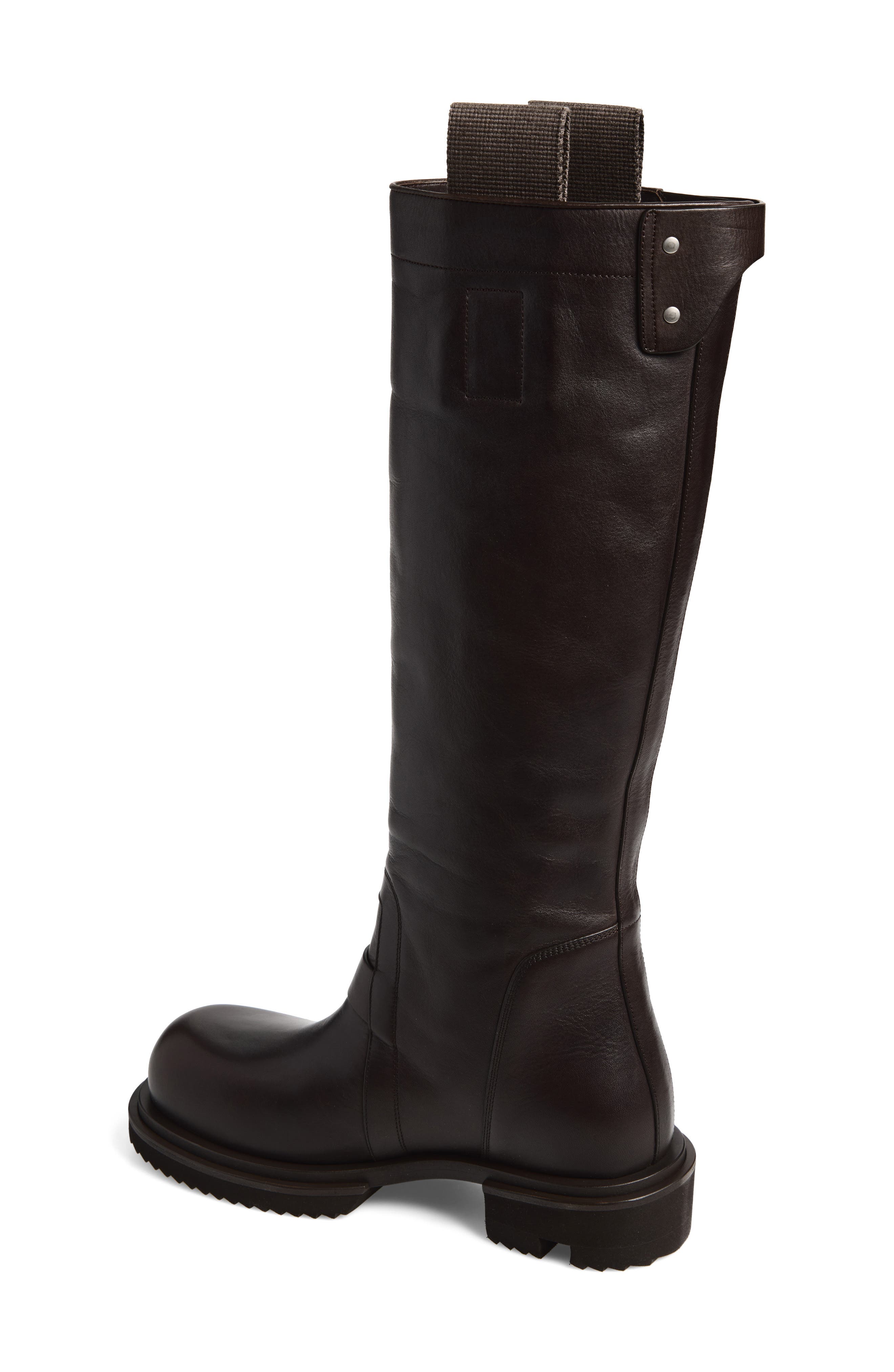 Gabe Pull-On Knee High Boot, Alternate, color, GREASE