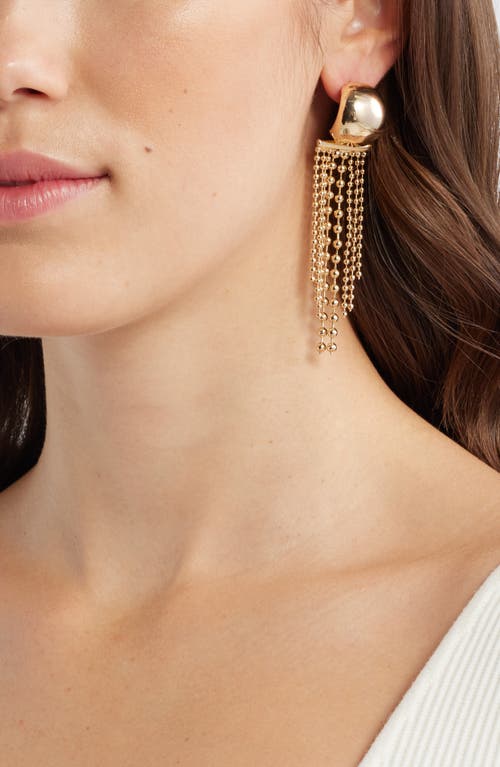 Open Edit Mixed Chain Fringe Hoop Earrings In Gold