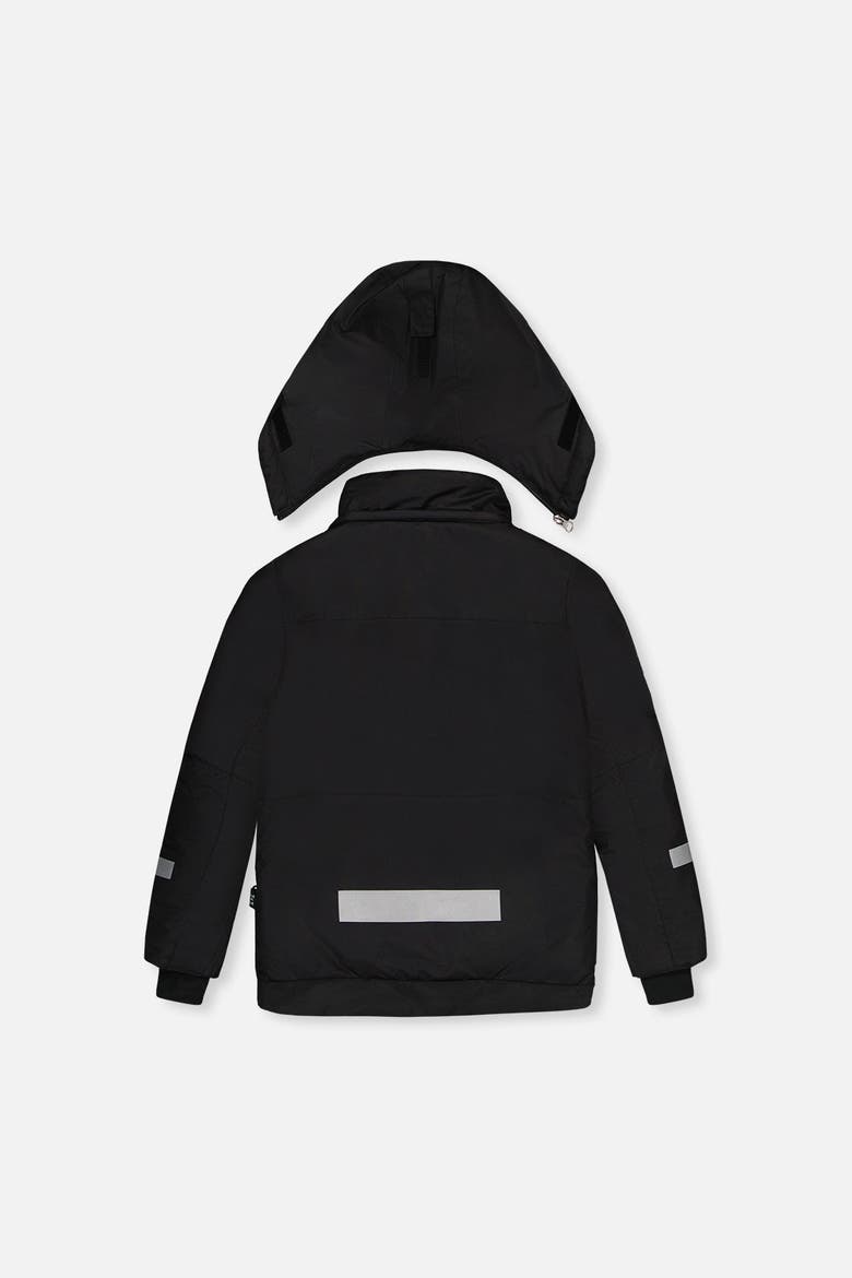 Teknik Checkered Hood Jacket & Reinforced Pants Two Piece Snowsuit, Alternate, color, Black and White