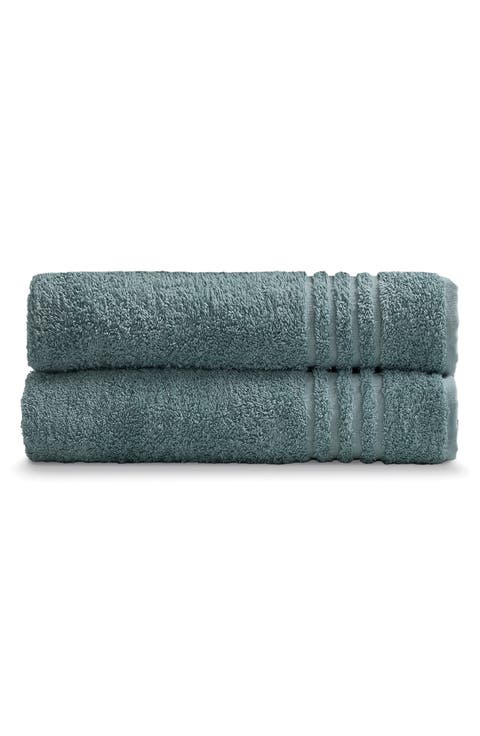 Solid Cotton 2-Piece Bath Towel Set