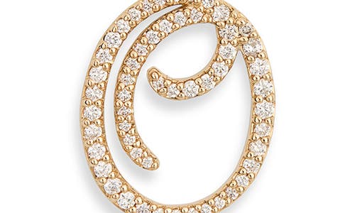 Lana 14k Gold Diamond Cursive Initial Stud Earring In Gold