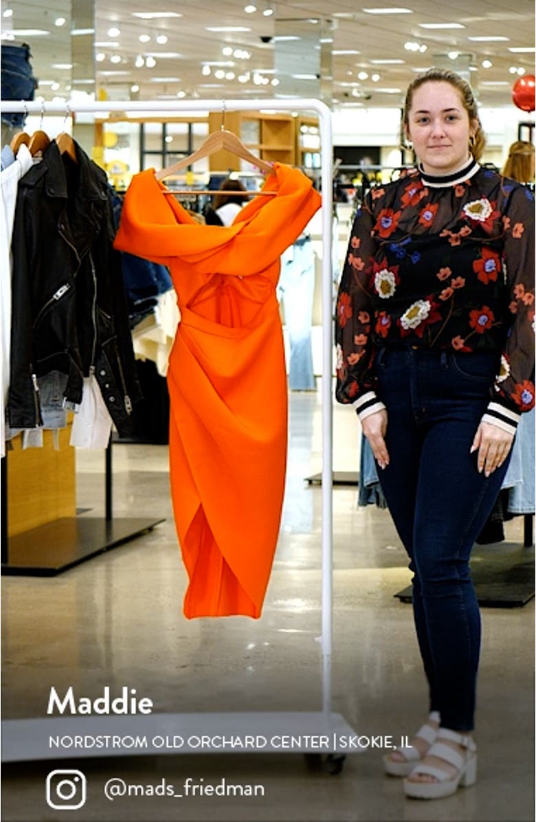Off the Shoulder Cutout Midi Dress, sales video thumbnail