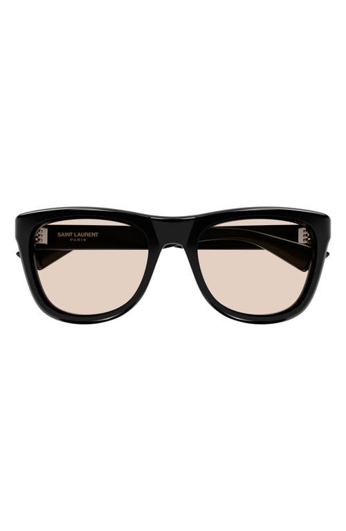 Saint Laurent 53mm Square Sunglasses In Black