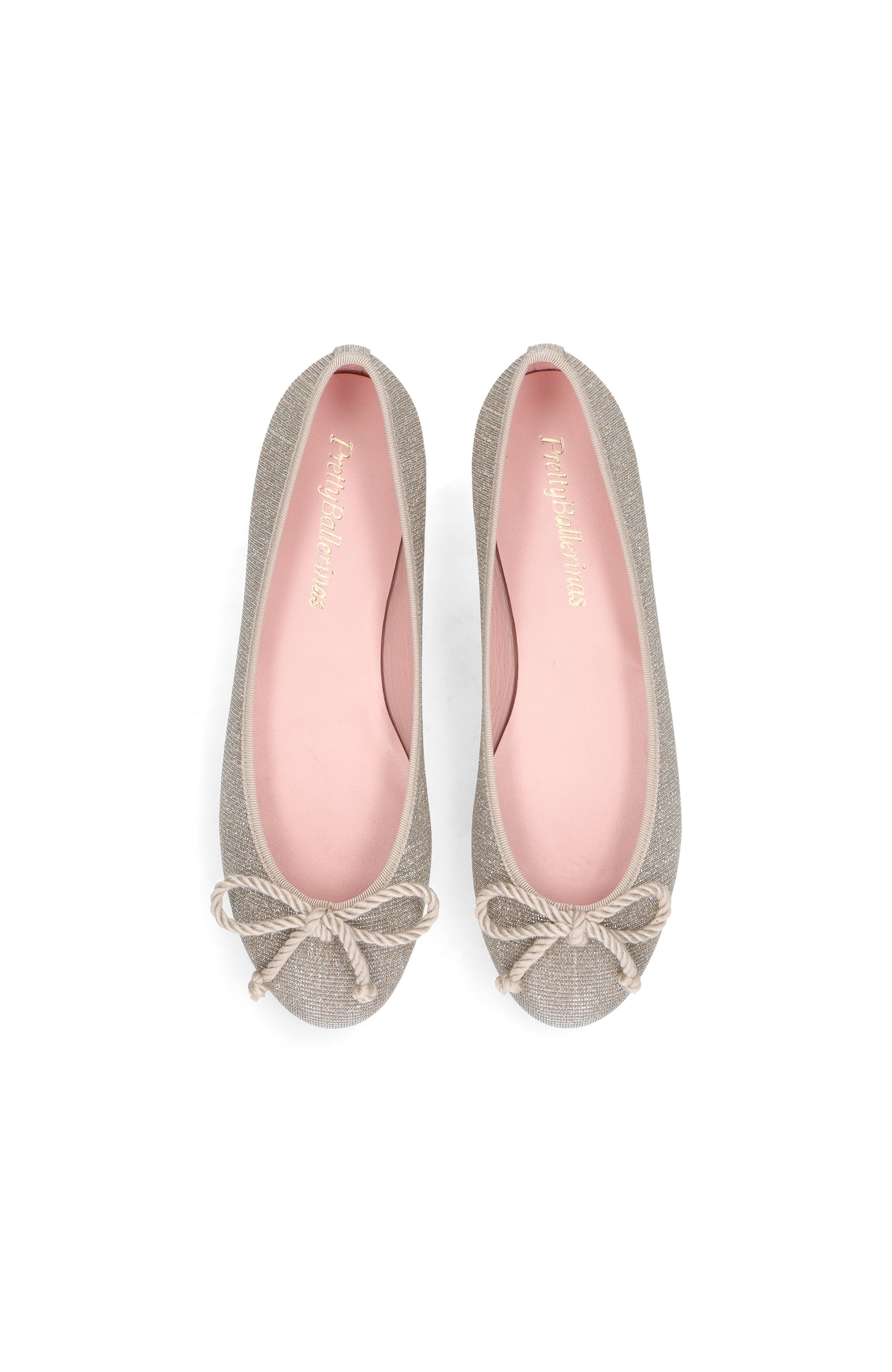 Pretty Ballerinas Round Toe Glittery Ballet Flat, Alternate, color, Gold