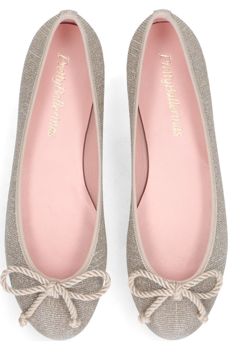 Pretty Ballerinas Round Toe Glittery Ballet Flat, Alternate, color, Gold