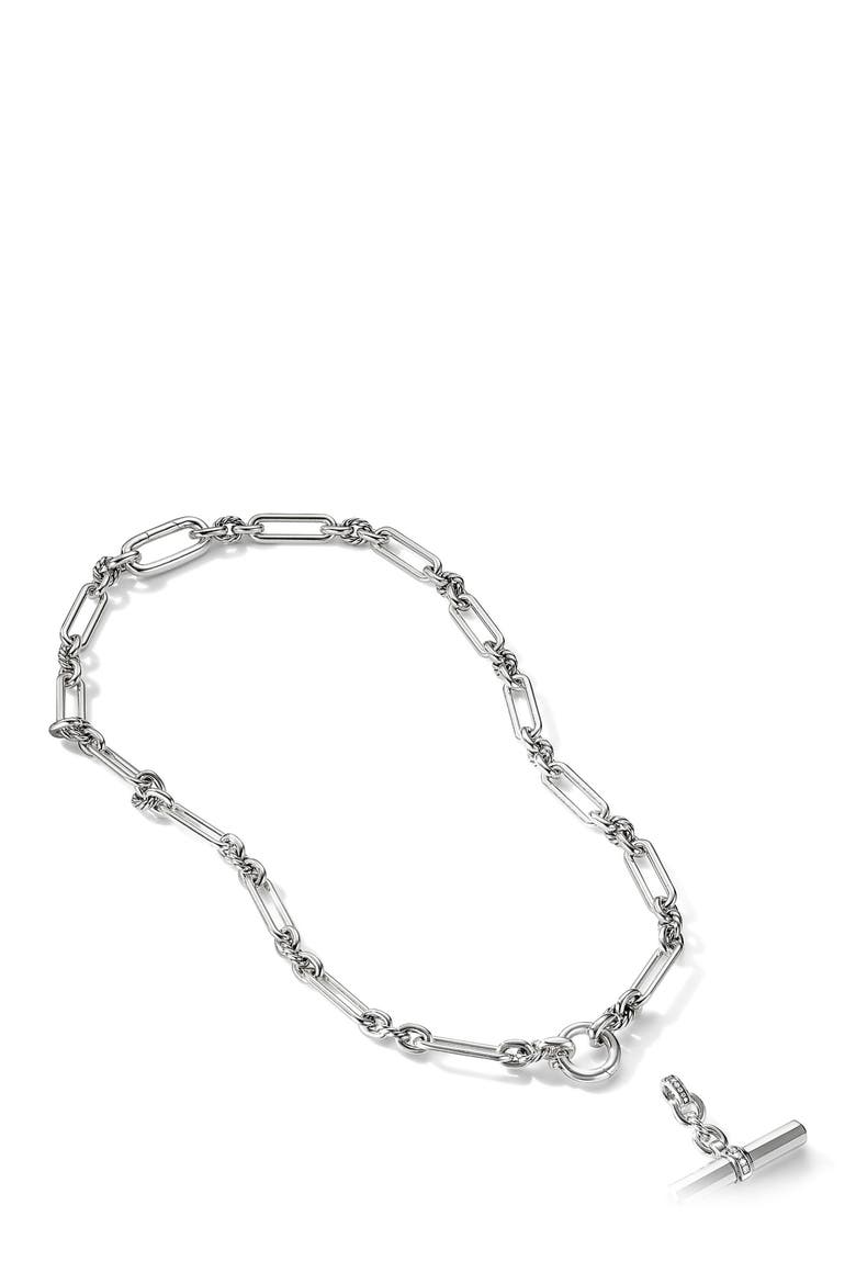 Lexington Diamond Chain Link Necklace, Alternate, color, DIAMOND/ SILVER
