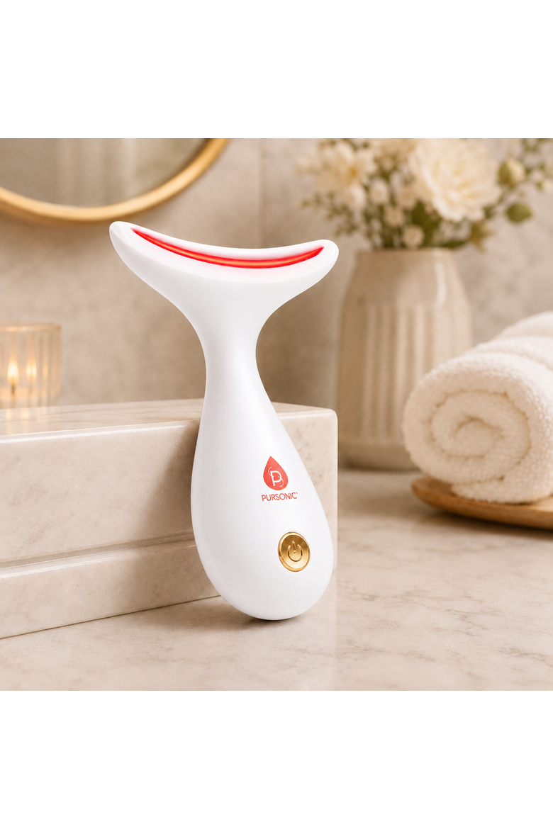 LED Light Therapy Neck & Face Sculpting Wand, Alternate, color, White