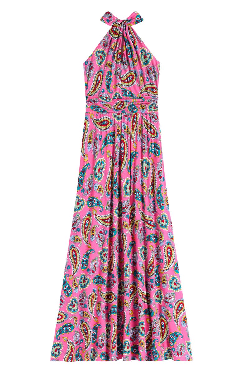 Boden Sydney Paisley Halter Maxi Dress, Alternate, color, Pink Paisley