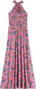 Boden Sydney Paisley Halter Maxi Dress