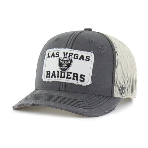 Men's '47 Charcoal Las Vegas Raiders Egremont Well-Worn Adjustable Trucker Hat