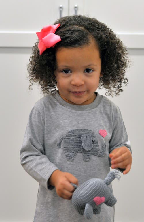 Melange Collection Valentine Elephant Tee In Pink