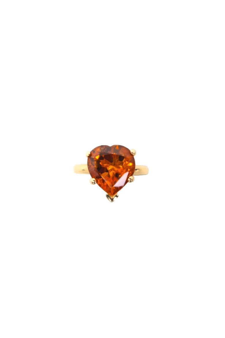 Heart Ring in Golden Orange Citrine, Main, color, Orange CItrine