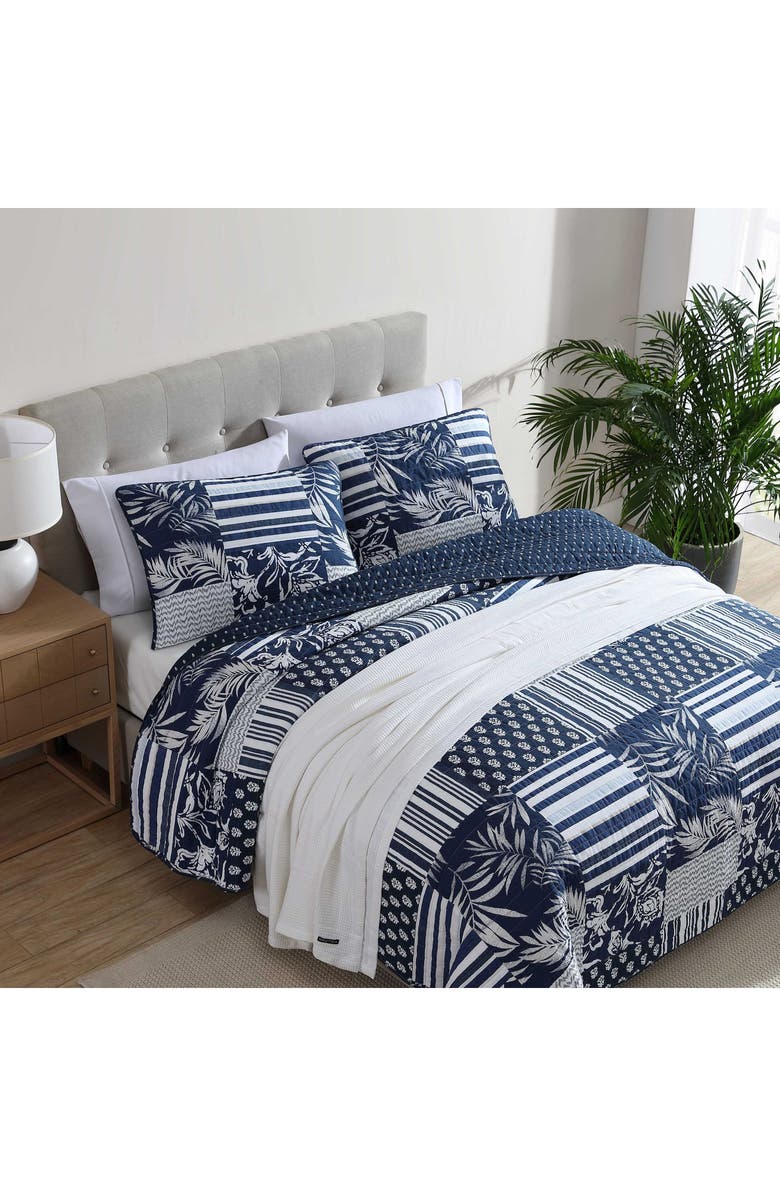 Nautica Avalon Patchwork King Quilt Set, Alternate, color, Navy