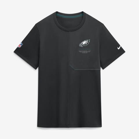 Men's Nike Black Philadelphia Eagles Sideline UV Dri-FIT Coaches Shirt