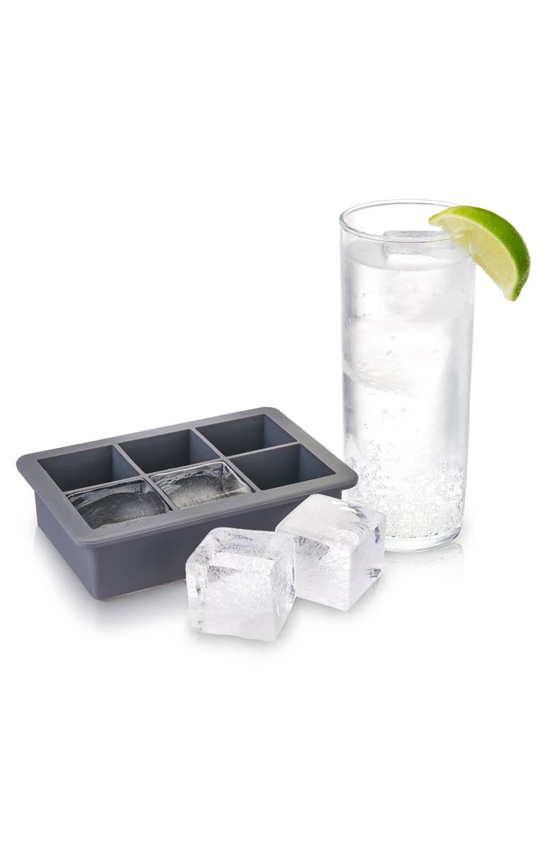 Viski Glacier Highball Ice Cube Tray with Lid, Main, color, Grey