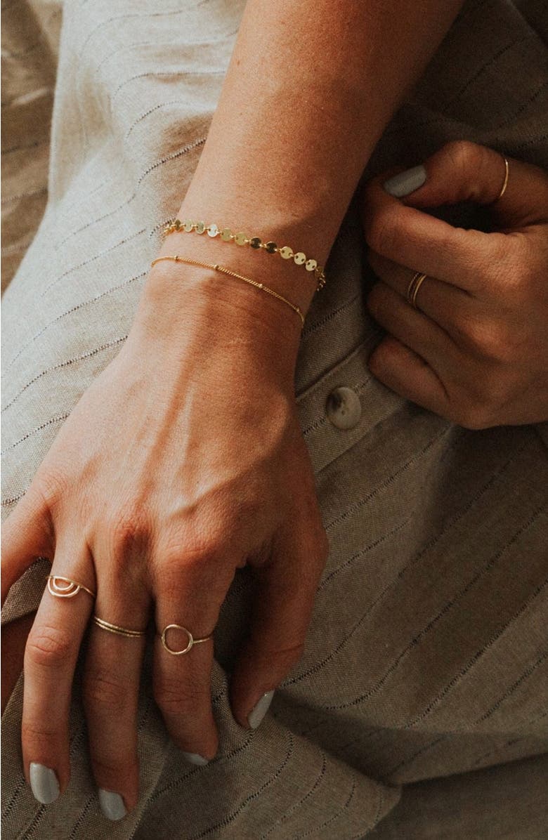 MADE BY MARY Poppy Bracelet, Alternate, color, Gold Filled