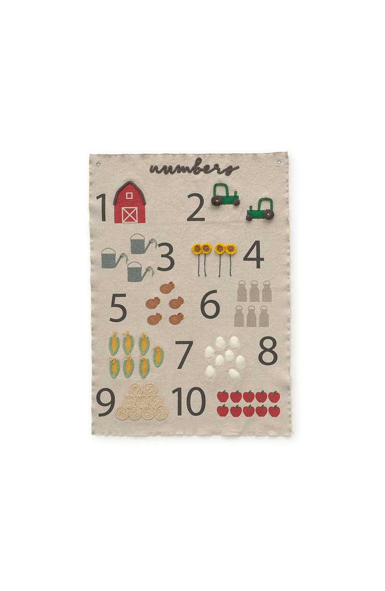 Lorena Canals Wall Hanger Farm Numbers, Main, color, Multicolor