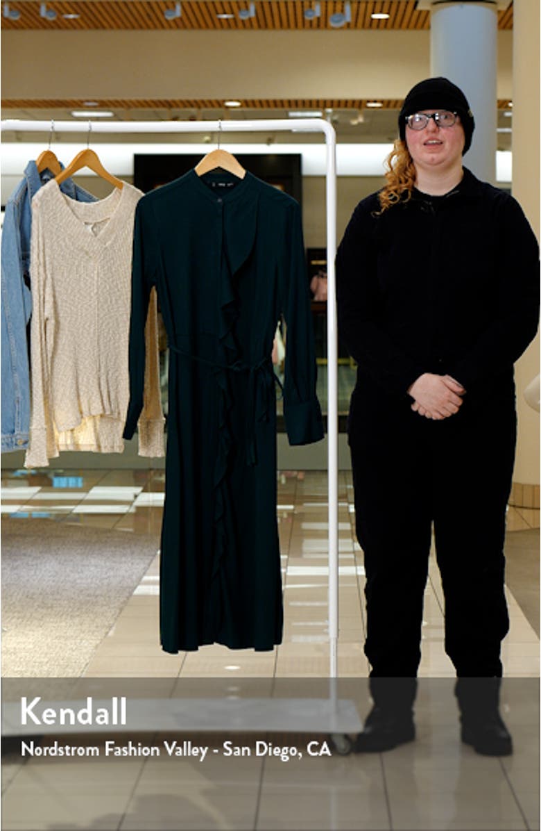 Ruffle Long Sleeve Shirtdress, sales video thumbnail