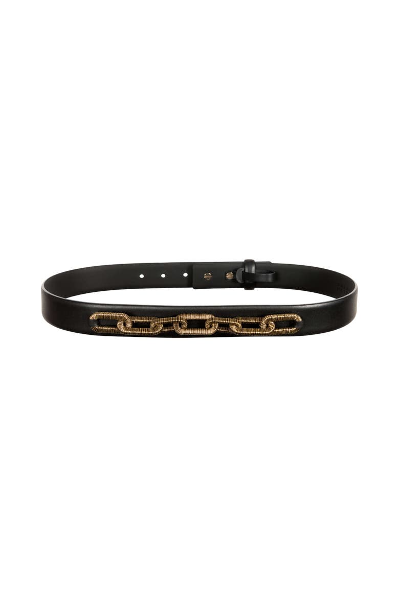 Catena Belt Black & Antique Gold, Main, color, Black & Antique Gold