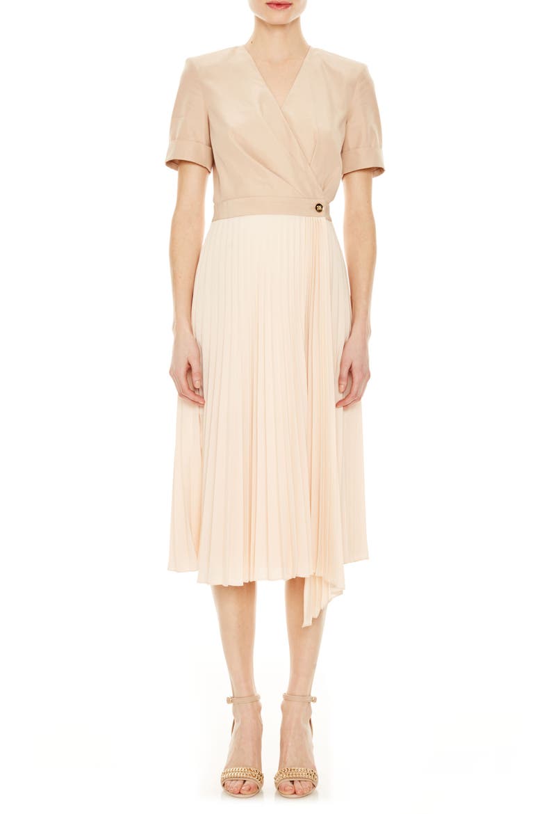 Gladis 2-in-1 Wrap Dress, Main, color, BEIGE