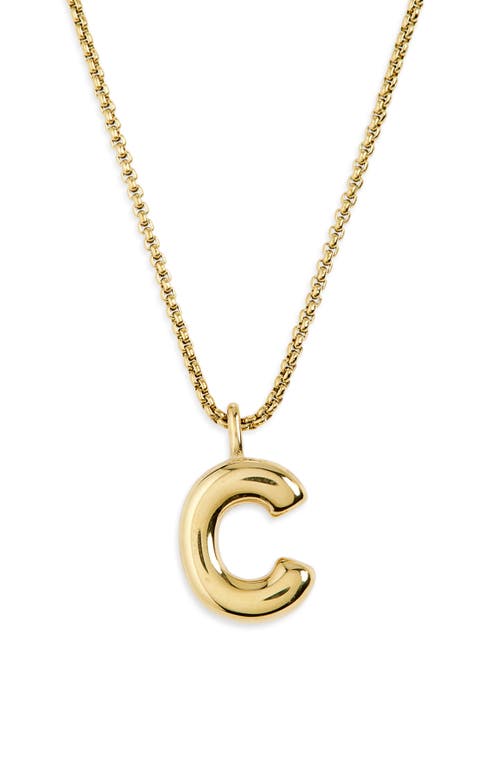 Open Edit Waterproof Bubble Initial Pendant Necklace