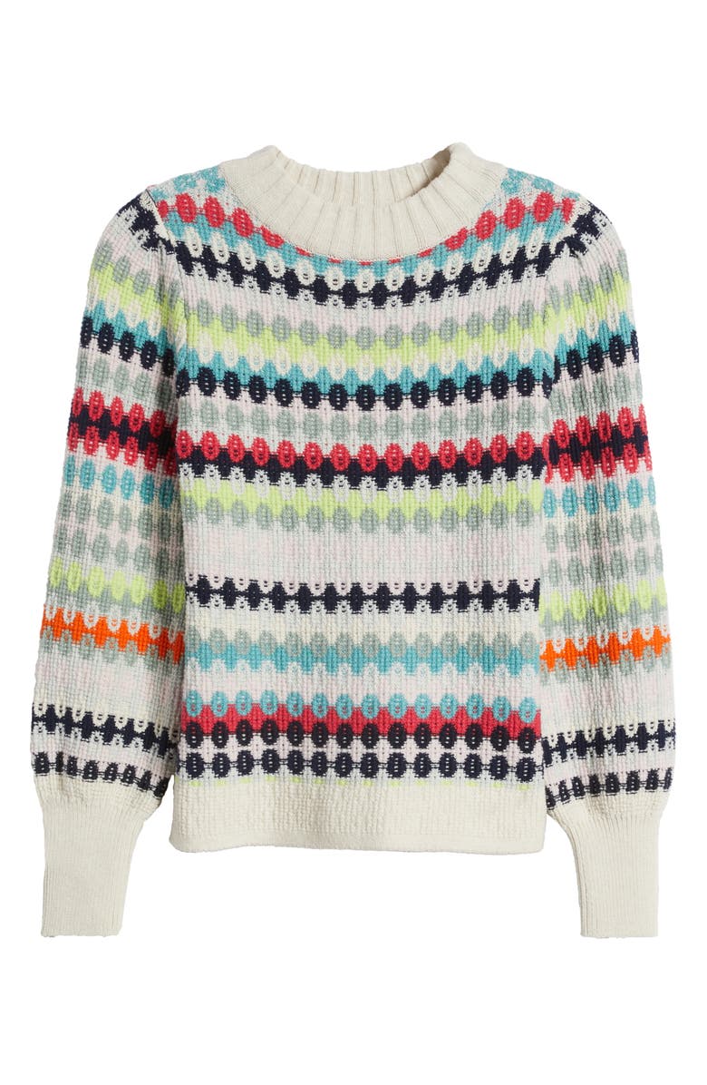NIC+ZOE Cotton Blend Waffle Sweater, Alternate, color, Pink Multi