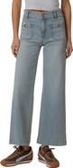 KUT from the Kloth Meg Patch Pocket High Waist Ankle Wide Leg Jeans