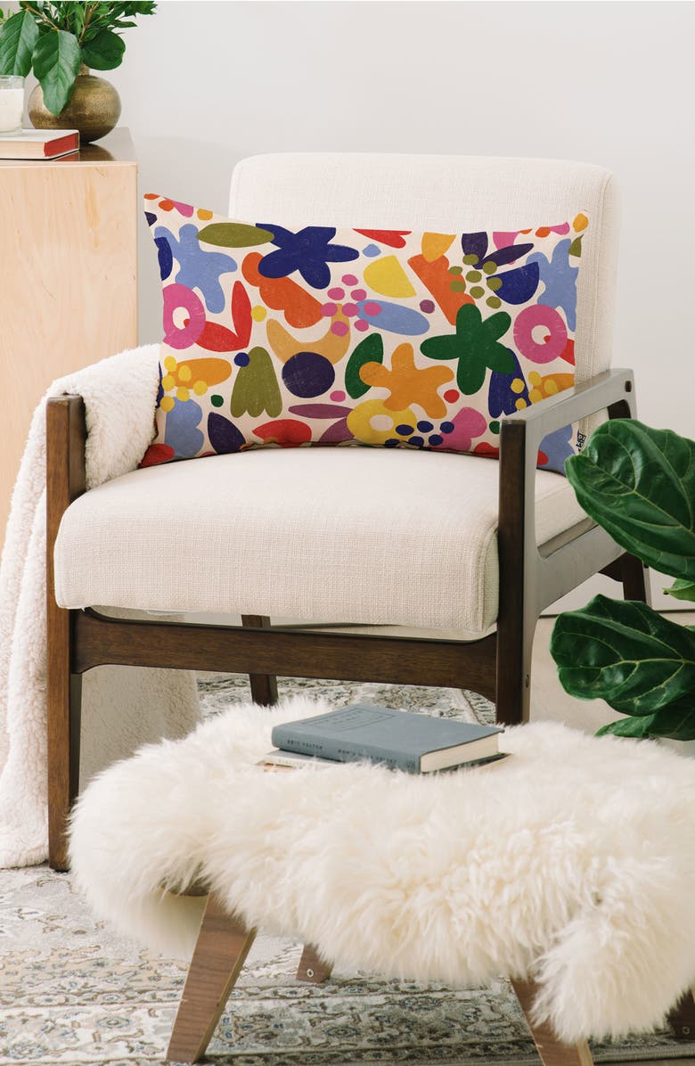 Deny Designs Alisa Galitsyna Bright Abstract Lumbar Throw Pillow, Alternate, color, Multi