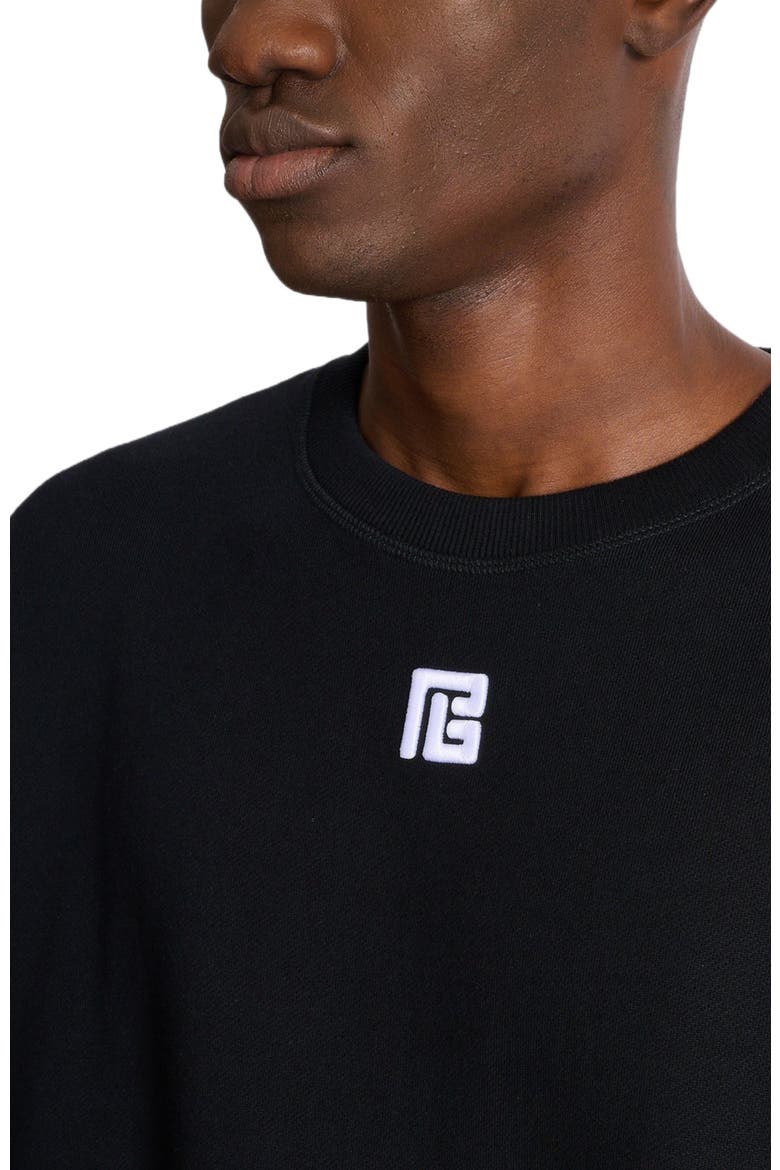 Cotton sweatshirt with PB embroidery, Alternate, color, black