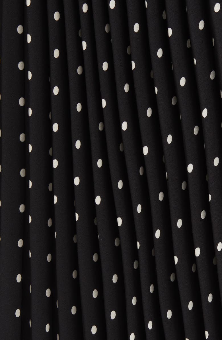 Anne Klein Polka Dot Pleat Midi Skirt, Alternate, color,