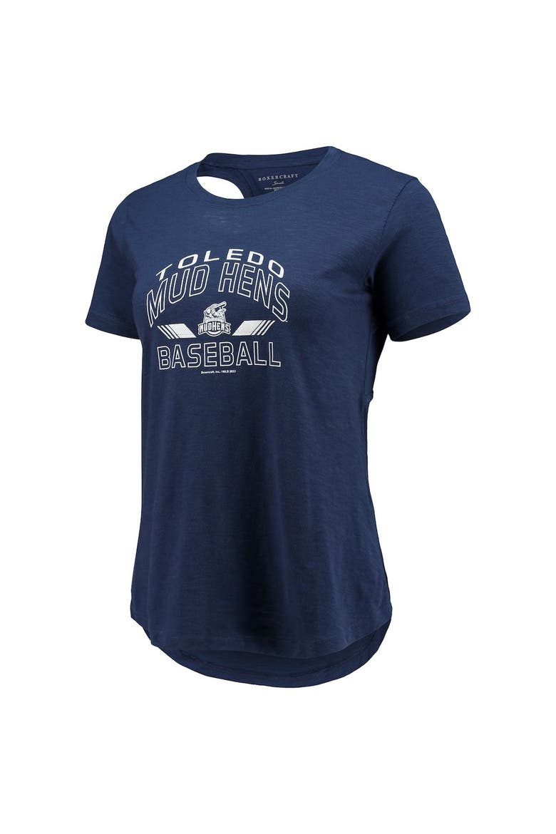 Women's Navy Toledo Mud Hens Cut It Out T-Shirt, Alternate, color, Navy
