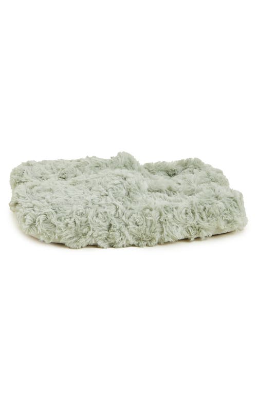 Warmies Curly Plush Slippers In Sage Green