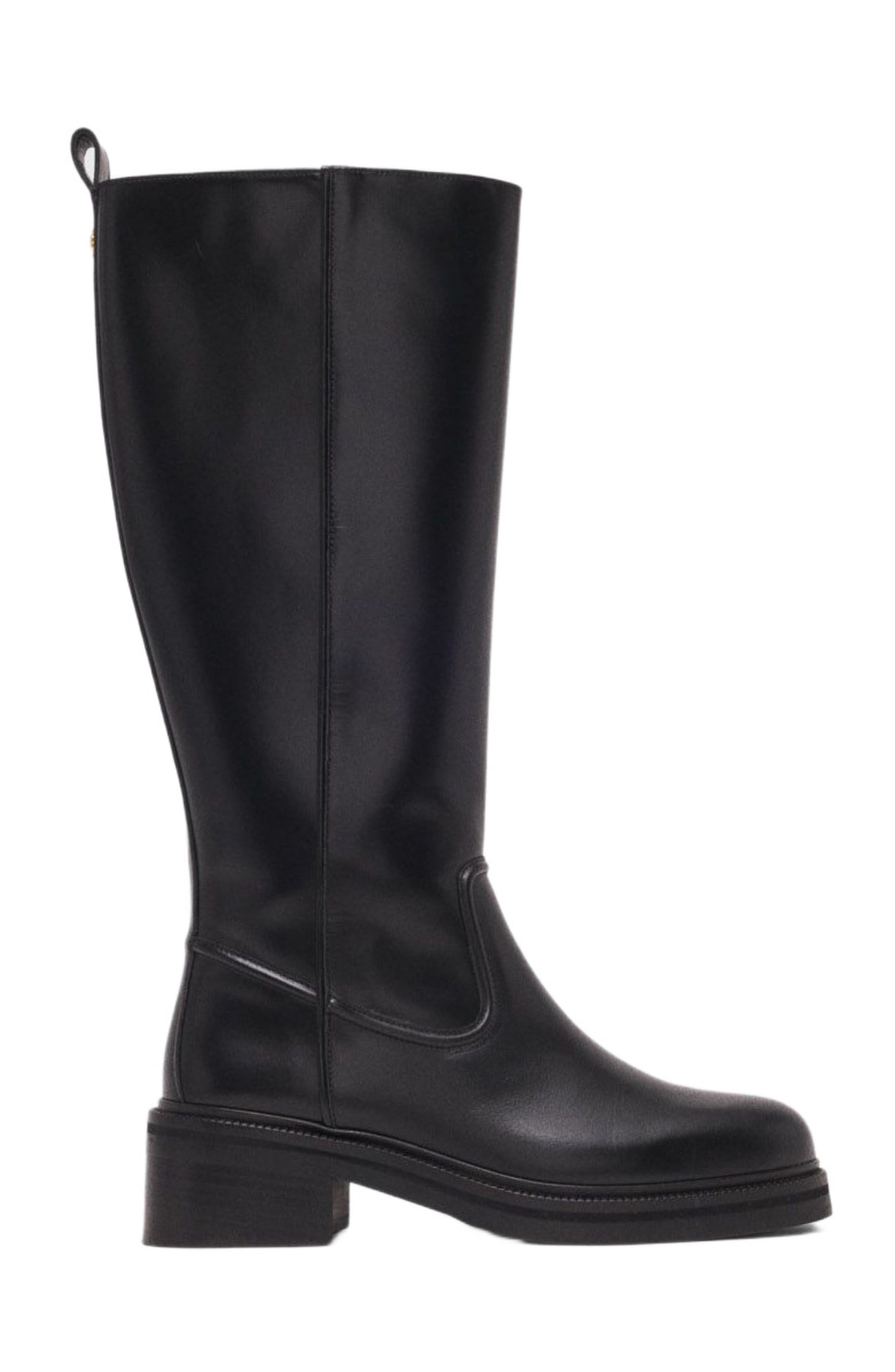 maje Leather boots, Main, color, Black