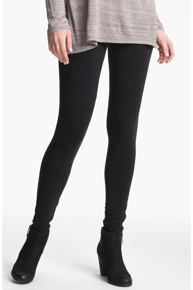 Distressed Leggings, Main, color, BLACK