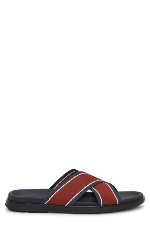Vince Camuto Perynne Crossover Slide Sandal In Burnt Sienna