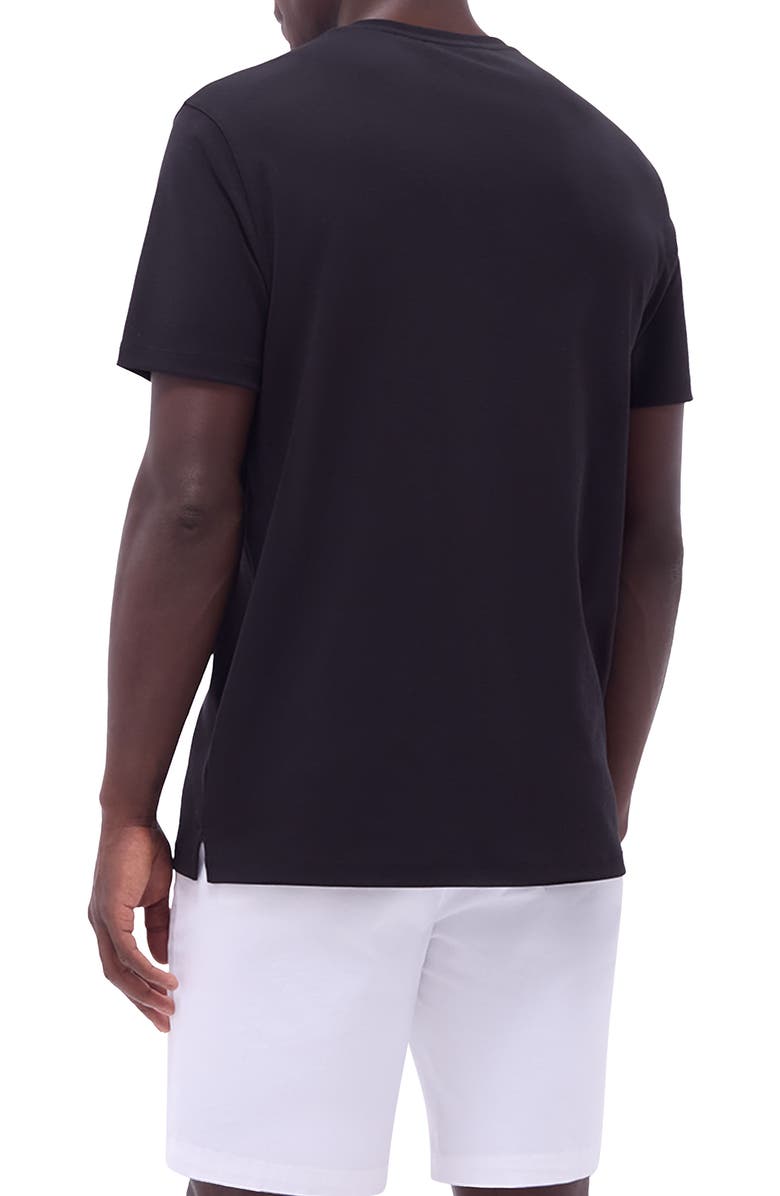 Bugatchi Holden Pima Cotton T-Shirt, Alternate, color, Black