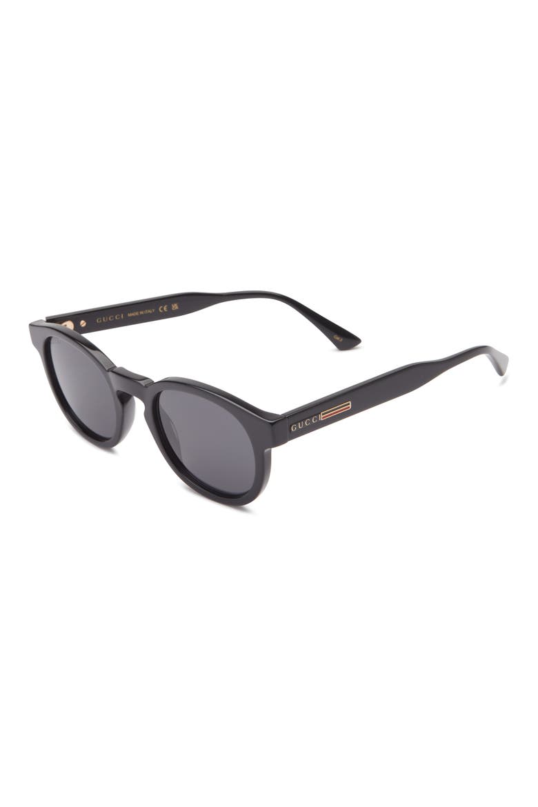 49mm Oval Sunglasses, Alternate, color, BLACK BLACK GREY