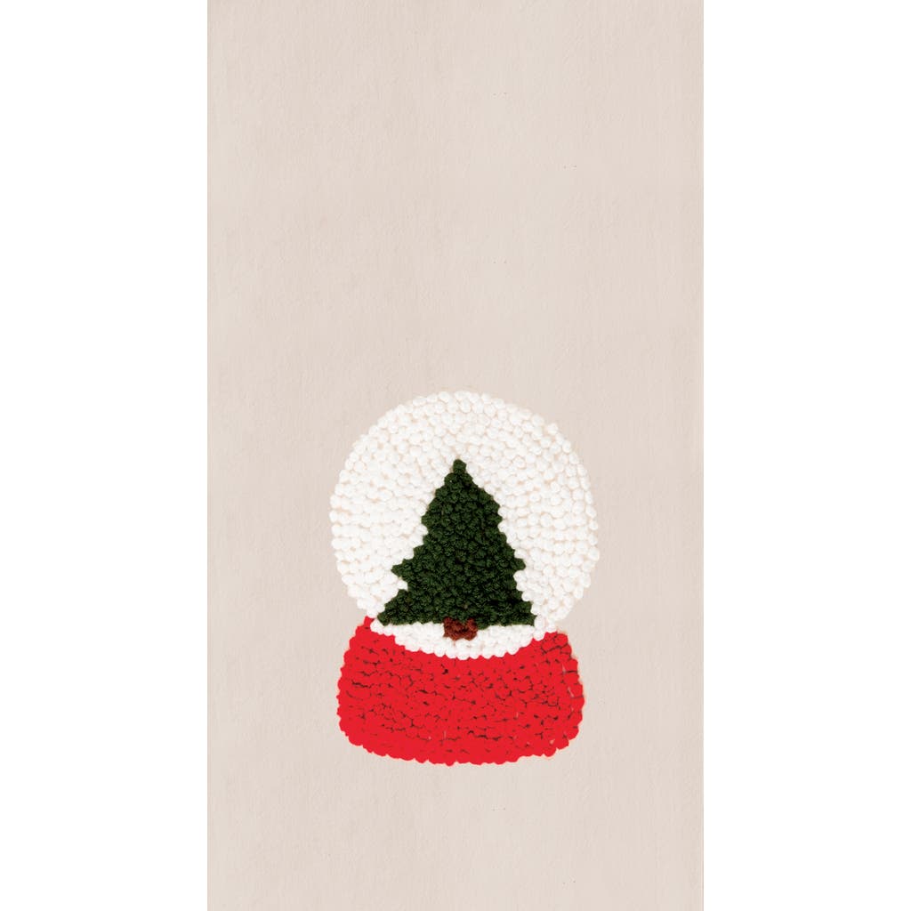 C & F Home C&f Home Snow Globe Tree French Knot Flour Sack Kitchen Towel In Neutral