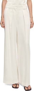 MANGO Pleated Straight Leg Suit Pants