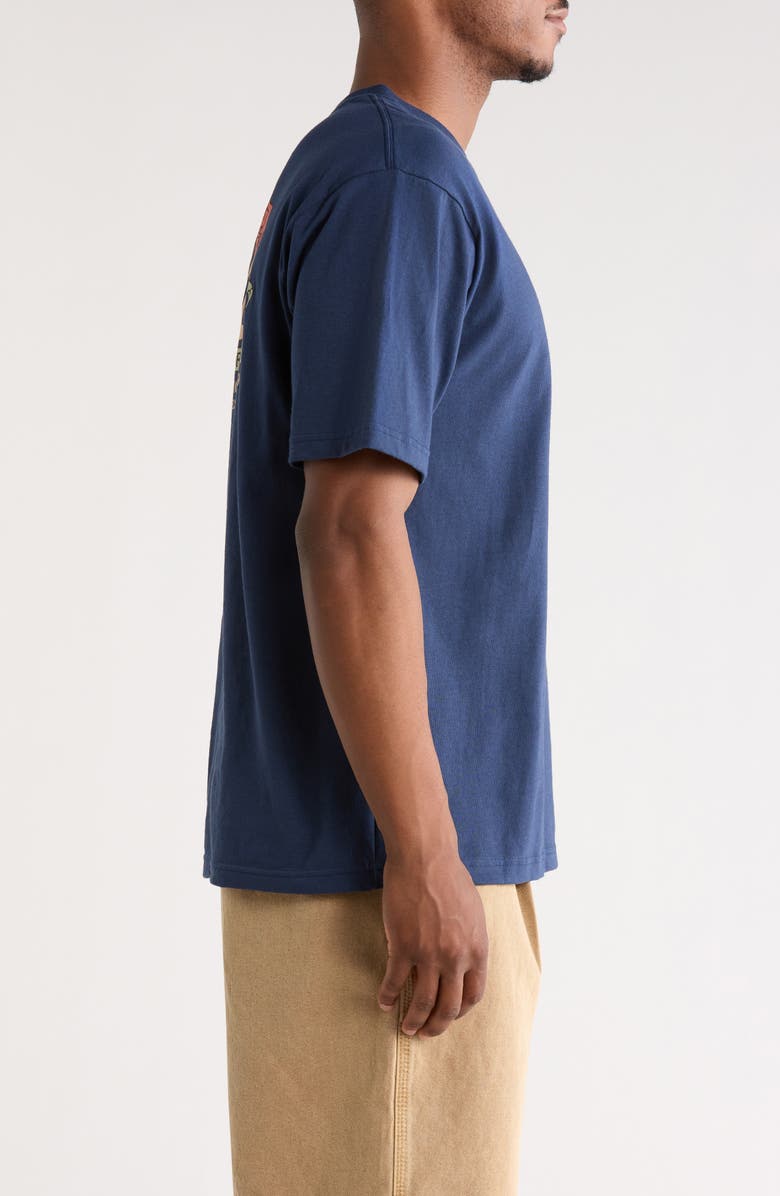 Vans Old Skool Bloom Cotton Graphic T-Shirt, Alternate, color, Dress Blues