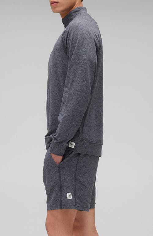 Reigning Champ Recovery Brushed Jersey Quarter Zip Pullover In Gray