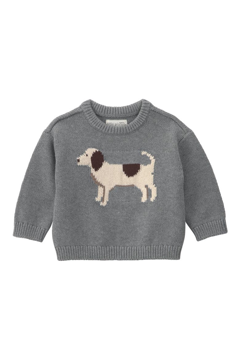 Kids' Organic Cotton Dog Sweater, Main, color, LP GREY DOG