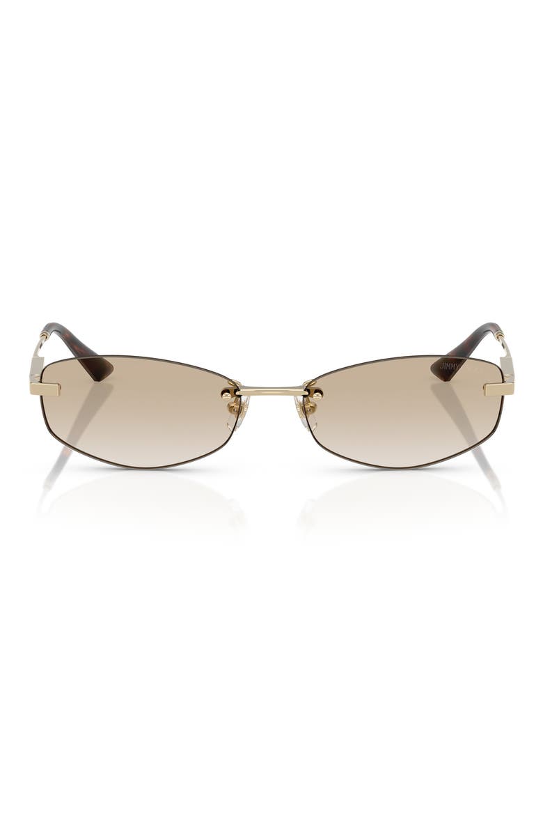 57mm Oval Sunglasses, Main, color, PALE GOLD