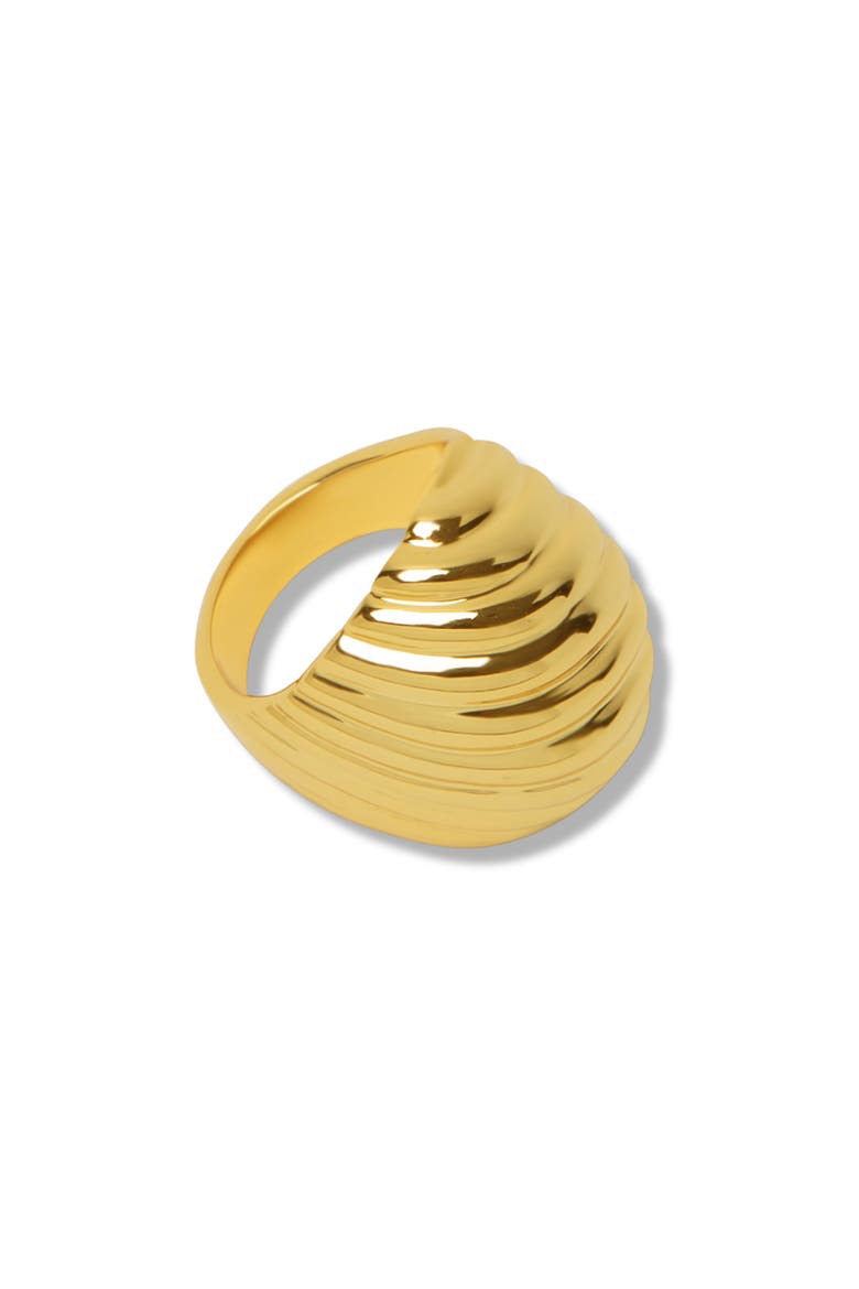 Ribbed Ring, Alternate, color, GOLD