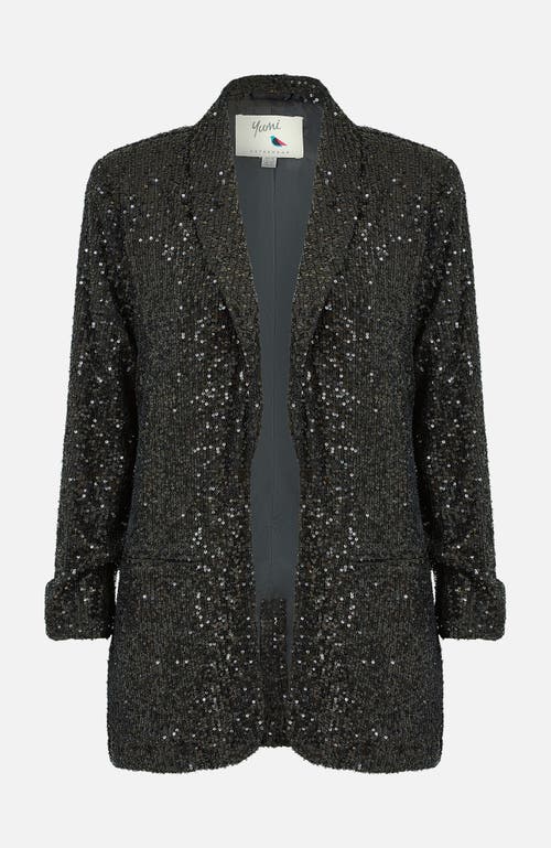Yumi Sequin Blazer With Pockets In Multi